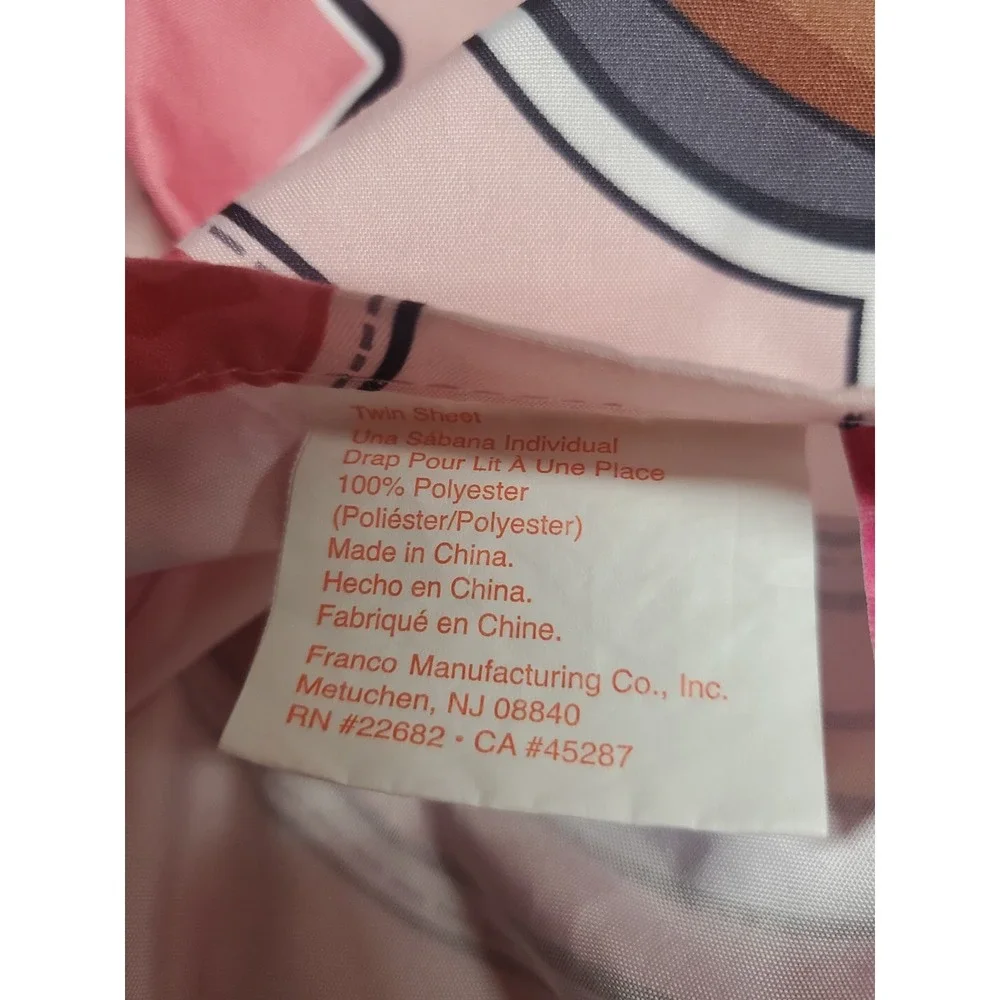 Barbie Twin‎ Sheet Bedding Pink Cat Dog Donut Ring Rainbow Ice cream